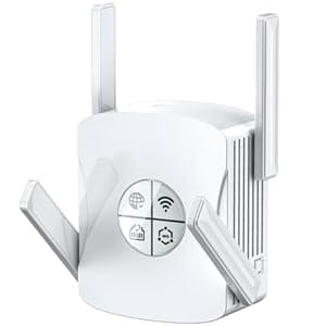 2400Mbps WiFi 6 Extender Signal Booster – 10K Sq.Ft Coverage w/5X Faster Internet Booster for Home & Outdoor | 5GHz Dual-Band Wireless Repeater with Ethernet Port, 4 Antennas Long Range for Router
