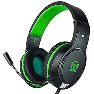 Masacegon Gaming Headset for PC,Gaming Headphone Compatible with Xboxone,PS4,Nintendo Switch,3.5mm Over-Ear Headphones with Noise Canceling Feature