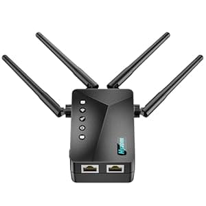 WiFi Extender Signal Booster for Whole Home & Backyard – 10K Sq.Ft Coverage w/4 Antennas | 90% Faster Internet Booster w/Ethernet Port, Easy Setup Wireless Repeater Works with Any Router | Long Range