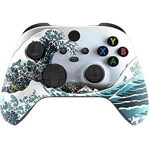Custom Controllerzz Wireless Controller for Microsoft Xbox Series X/S & Xbox One – Custom Soft Touch Feel – Custom Xbox Series X/S Controller (X/S Waves)